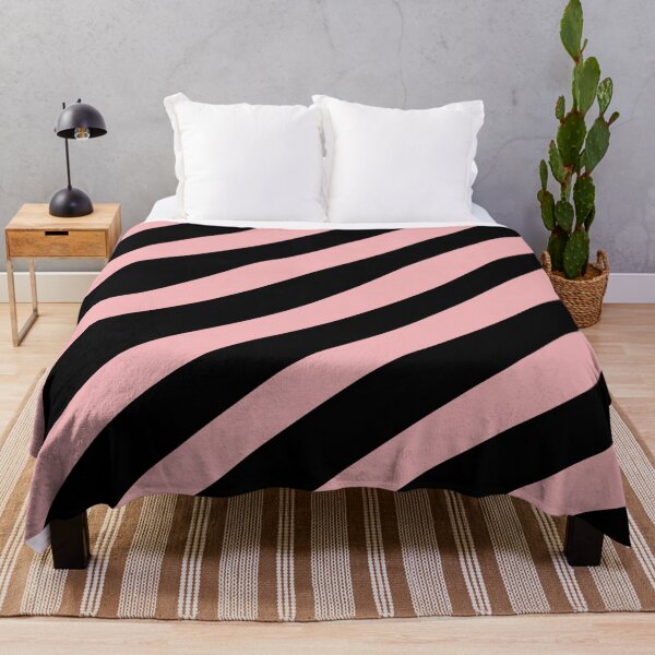 Item preview, Diagonal Stripes: Black And Pink - Colorful Stripes Pattern designed and sold by SeemDev786.