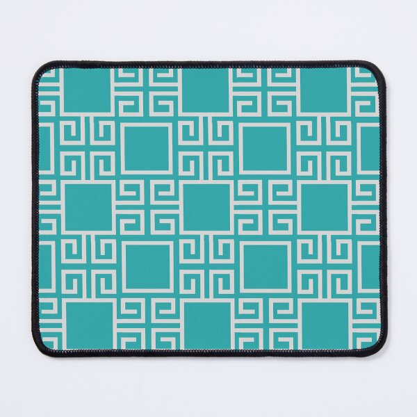 Item preview, Baby Blue And Silver Greek Key Pattern designed and sold by Tamas Das.