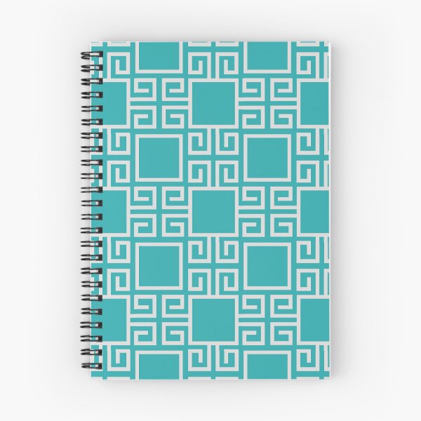Item preview, Baby Blue And Silver Greek Key Pattern designed and sold by Tamas Das.