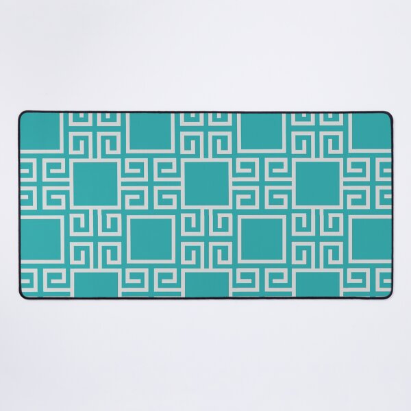 Item preview, Baby Blue And Silver Greek Key Pattern designed and sold by Tamas Das.