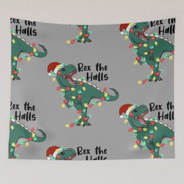 Item preview, Rex The Halls,T-Rex Christmas Jumper, T-Rex Sweater, Dinosaur Christmas Jumper, Dinosaur Christmas Sweater, Unisex Fashion, Men's Xmas designed and sold by OmegaJack.