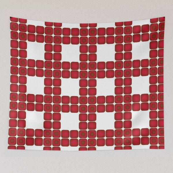 Item preview, Tile RED - Living Hell designed and sold by Hell-Prints.