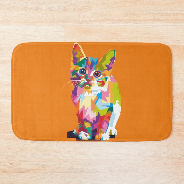Item preview, Sweet Cat colorful kitty orange background designed and sold by tanabe.