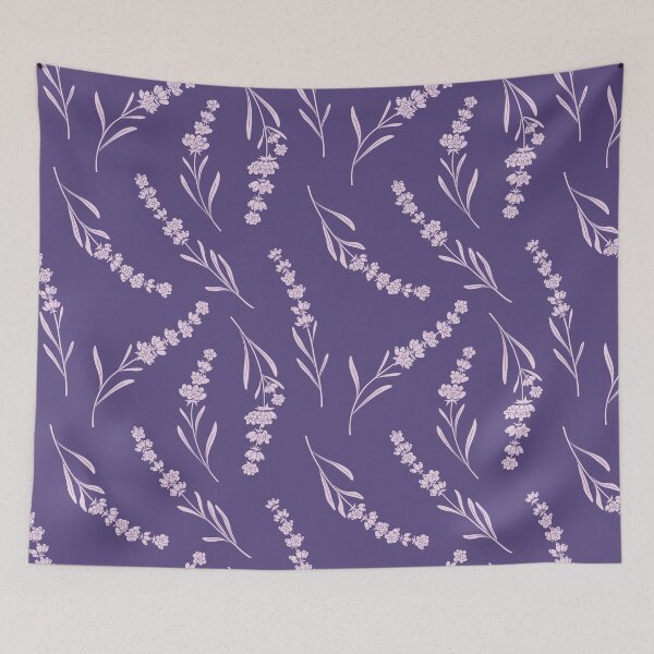 Item preview, Purple Lavender pattern. Beautiful and minimalist floral pattern in violet and pink color. designed and sold by ChrisiMM.