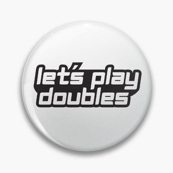 Item preview, Let's Play Doubles Badminton Typography designed and sold by Designs by Lee.