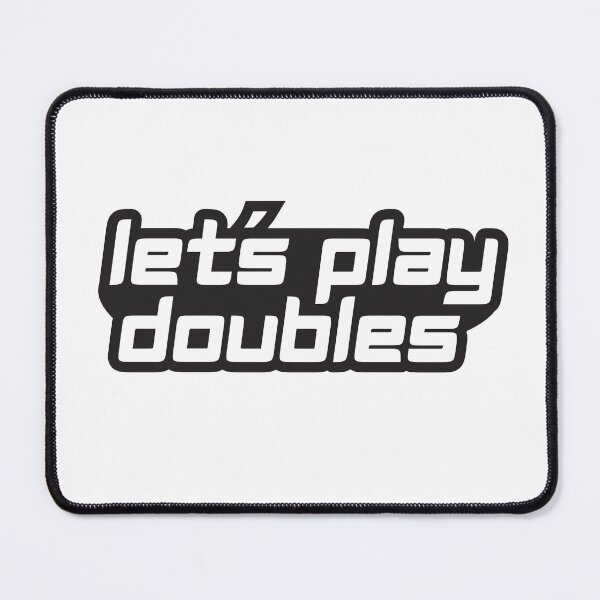 Item preview, Let's Play Doubles Badminton Typography designed and sold by Designs by Lee.
