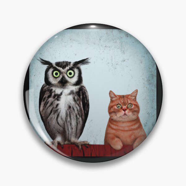 Item preview, cat and owl t-shirt designed and sold by shirtkosa.