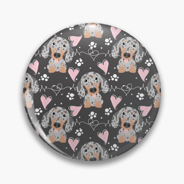 Item preview, LOVE Blue Silver Dapple Dachshund Sausage Dog designed and sold by Lulupainting.