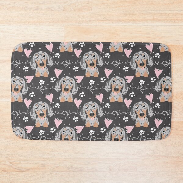 Item preview, LOVE Blue Silver Dapple Dachshund Sausage Dog designed and sold by Lulupainting.