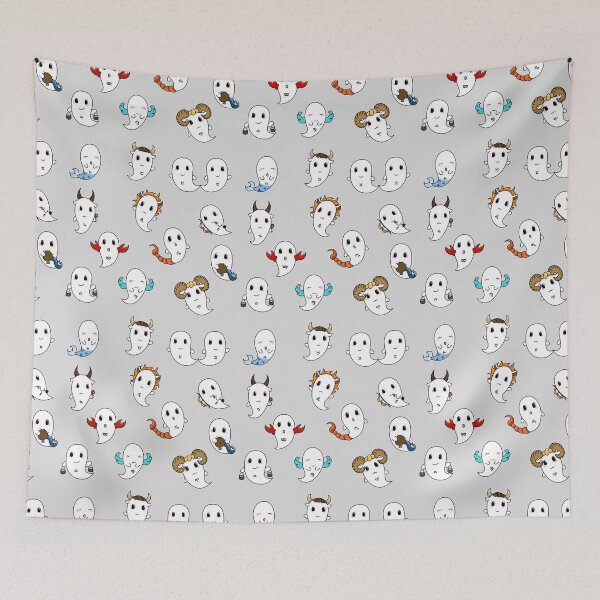 Item preview, Cute ghost zodiac signs pattern designed and sold by rainbowcho.