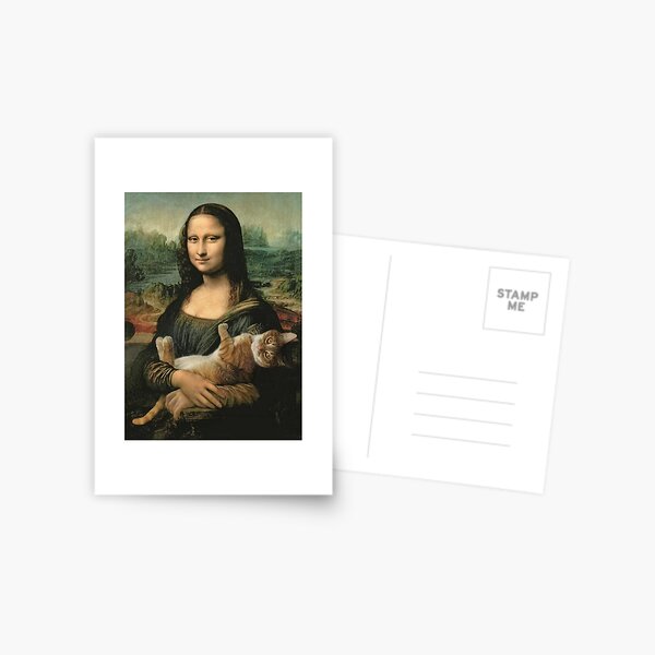 Item preview, Mona Lisa With Orange Cat Funny Art Painting designed and sold by Collinsfrazzles.