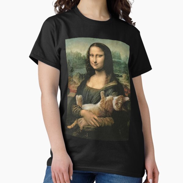 Item preview, Mona Lisa With Orange Cat Funny Art Painting designed and sold by Collinsfrazzles.