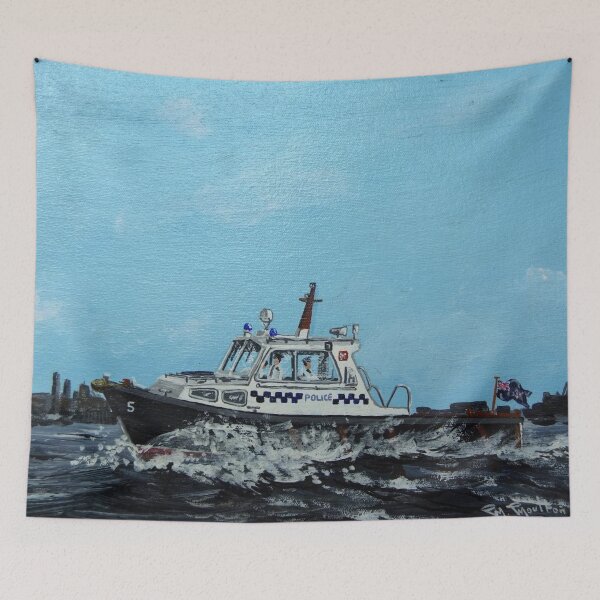 Item preview, THAMES DIVISION POLICE BOAT WITH TWIN SCREW designed and sold by Mackenzie Moulton International Artist .