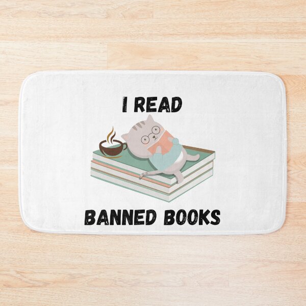 Item preview, Cat I read banned books funny bookworms reading books designed and sold by ColourTrials.