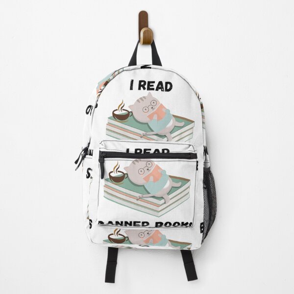 Item preview, Cat I read banned books funny bookworms reading books designed and sold by ColourTrials.