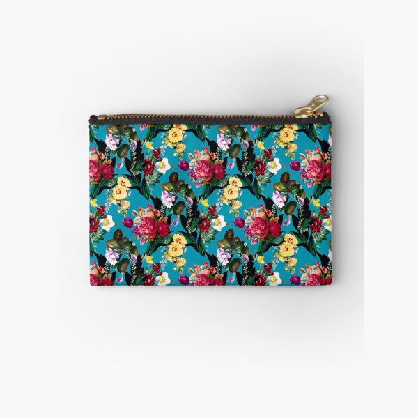 Item preview, Flowers in a diamond floral chain pattern, decorative pattern, modern design, flowers repeat pattern,blue turquoise floral   designed and sold by ZeinabTaha.