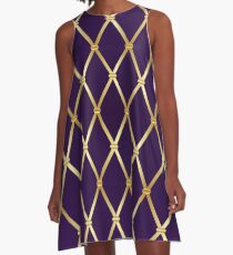 Mardi Gras background. A-Line Dress