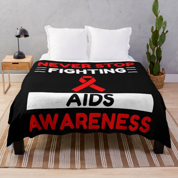 Item preview, Never Stop Fighting AIDS Awareness designed and sold by Color-Sparkle.