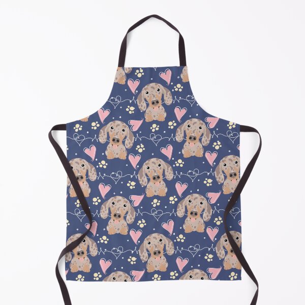 Item preview, LOVE Chocolate Dapple Dachshund Sausage Dog designed and sold by Lulupainting.