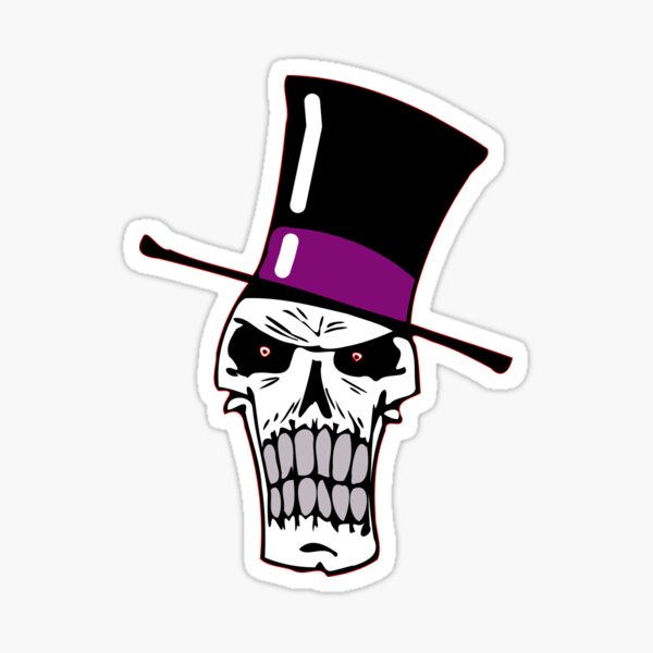 Halloween Gentleman Skull Sticker