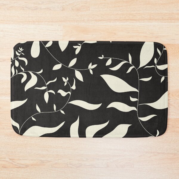Item preview, Black And White Floral Leaves Pattern designed and sold by MakeitMelo.
