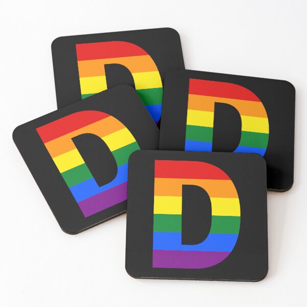 Item preview, Pride Rainbow Initial Letter D Name Customized designed and sold by prideXrainbow.