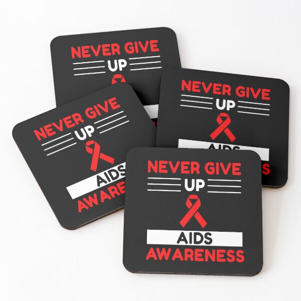 Item preview, Never Give Up AIDS Awareness designed and sold by Color-Sparkle.
