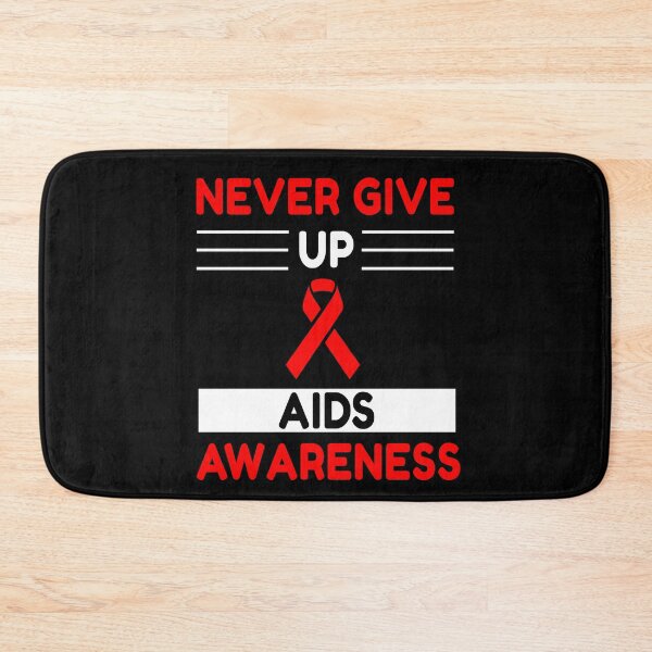 Item preview, Never Give Up AIDS Awareness designed and sold by Color-Sparkle.