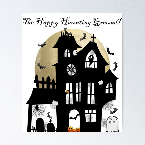 Aperçu de l'œuvre Le joyeux terrain hanté ! #1 Collection d'Halloween. créée et vendue par GRAVITYdotLIFE.