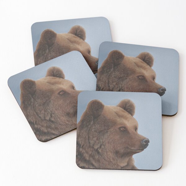 Item preview, grizzly bear portrait designed and sold by LinseyART.
