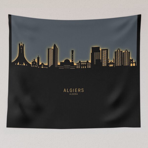 Item preview, Algiers Algeria Skyline designed and sold by ArtPrints.