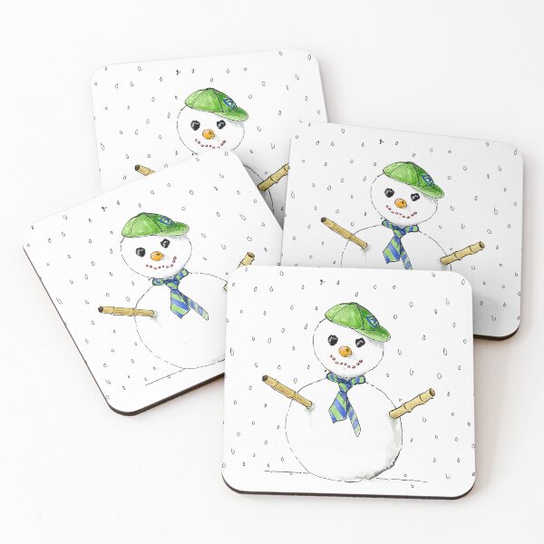 Item preview, Christmas snowman Son with hat and tie drawing designed and sold by janesg.