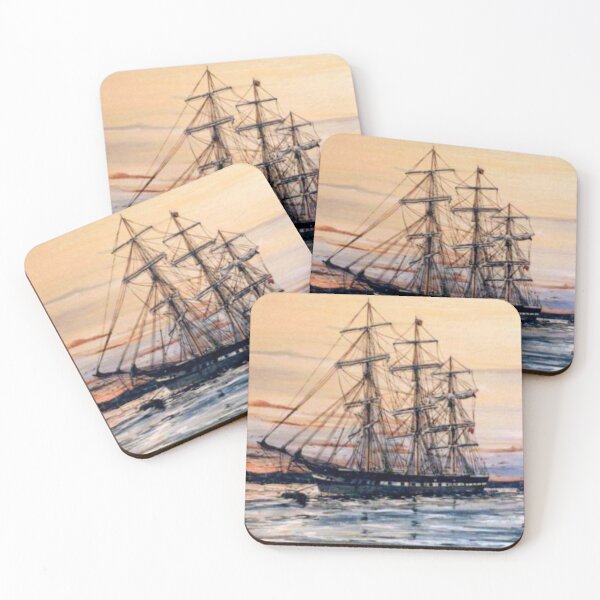 Item preview, ILLAWARA SAQUARE RIGGER MOORED UP AT GRAVEEND designed and sold by Mackenzie Moulton International Artist .