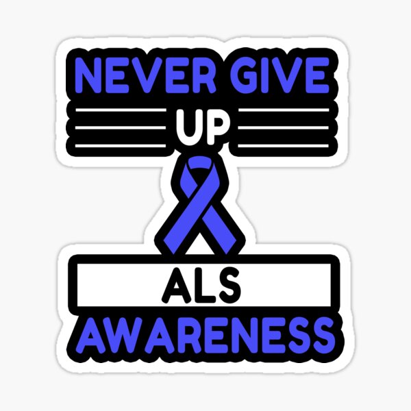 ALS Lou Gehrig's Disease Personalized Awareness Ribbon (Blue Stripe) –  Funeral Program-Site Funeral Programs & Templates