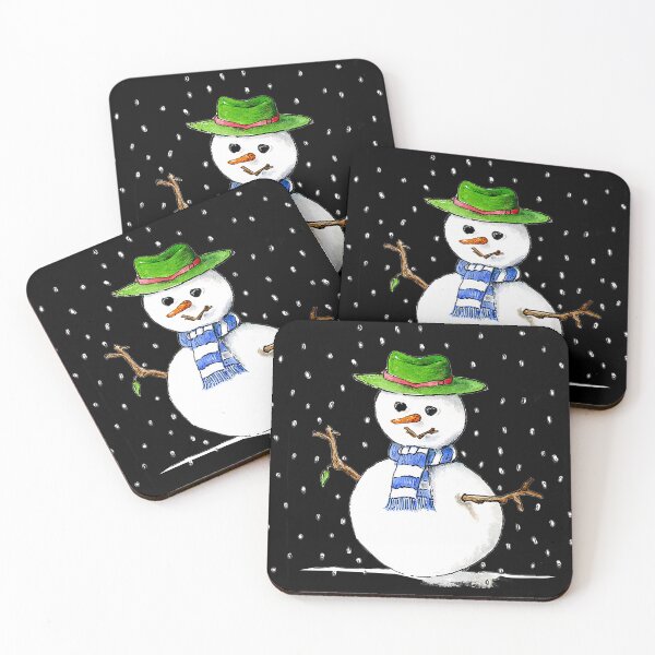 Item preview, Christmas snowman Father with hat and scarf drawing designed and sold by janesg.