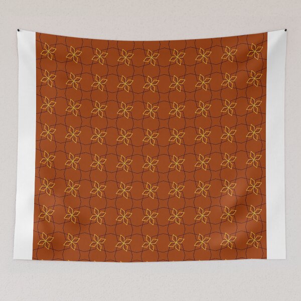 Item preview, abstract yellow flower with brown background designed and sold by CREATINERY.