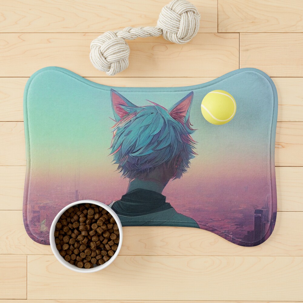 Futuristic anime CatBoy gifts for manga lovers Art Board Print