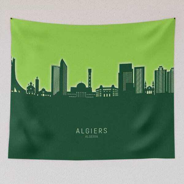 Item preview, Algiers Algeria Skyline designed and sold by ArtPrints.