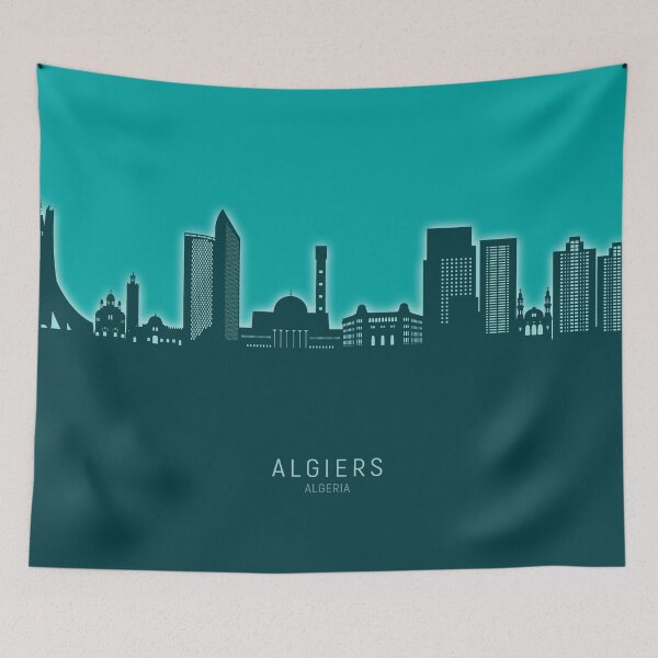 Item preview, Algiers Algeria Skyline designed and sold by ArtPrints.