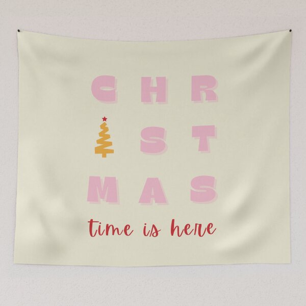 Item preview, Christmas, Neutral Beige and Pink Christmas Art, Holiday Season Decor, Modern Art designed and sold by Magic Love Art Print.