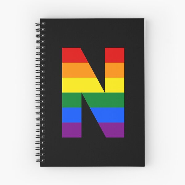 Item preview, Pride Rainbow Initial Letter N Name Customized designed and sold by prideXrainbow.