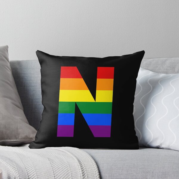 Item preview, Pride Rainbow Initial Letter N Name Customized designed and sold by prideXrainbow.
