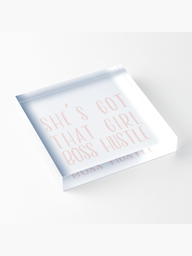 Alternate view of Girl Boss Hustle Acrylic Block
