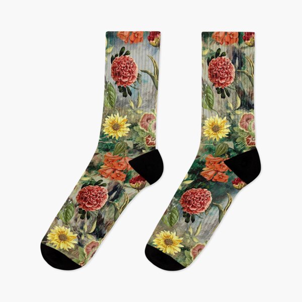 Item preview, Vintage flowers and roses exotic summer garden, botanical pattern, floral illustration, multicoloured green vintage floral designed and sold by ZeinabTaha.