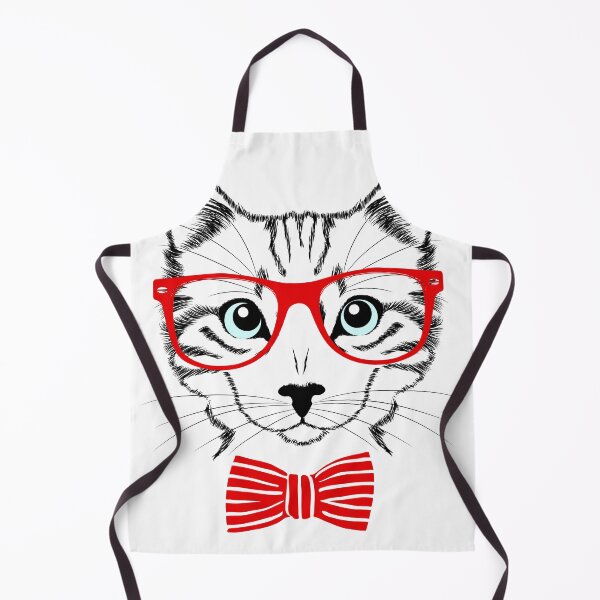Item preview, Black and White Cat with Glasses and Bow Tie designed and sold by tanabe.