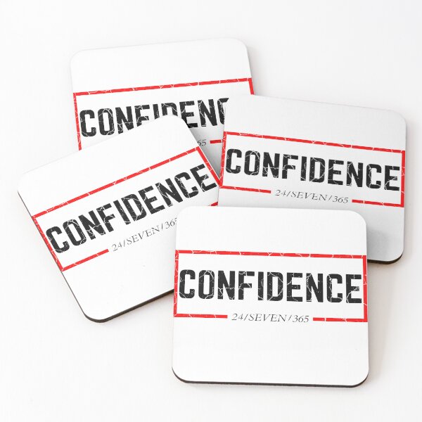 Item preview, CONFIDENCE 24/SEVEN/365 white background distressed  designed and sold by KingsManKind.