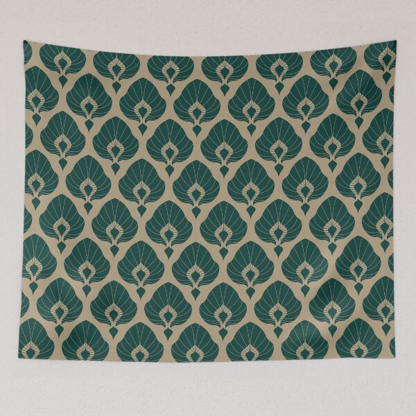 Item preview, Art Deco Style Asian Fan Pattern designed and sold by MakeitMelo.