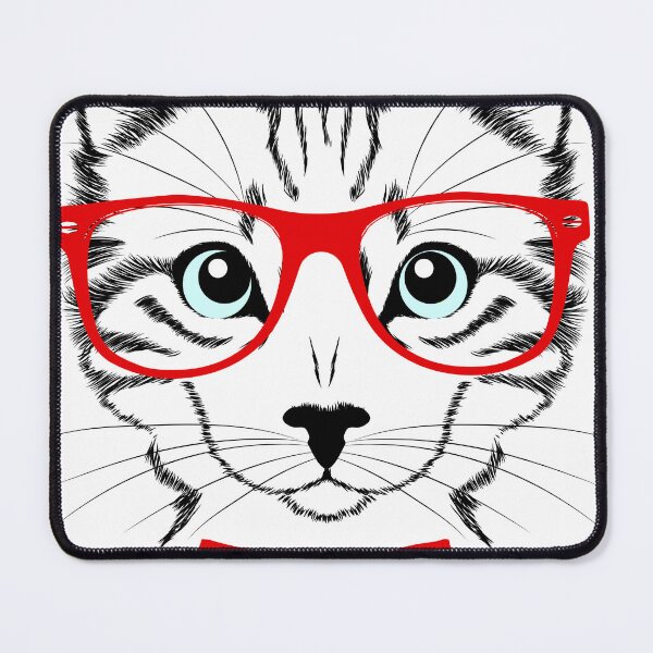 Item preview, Black and White Cat with Glasses and Bow Tie designed and sold by tanabe.