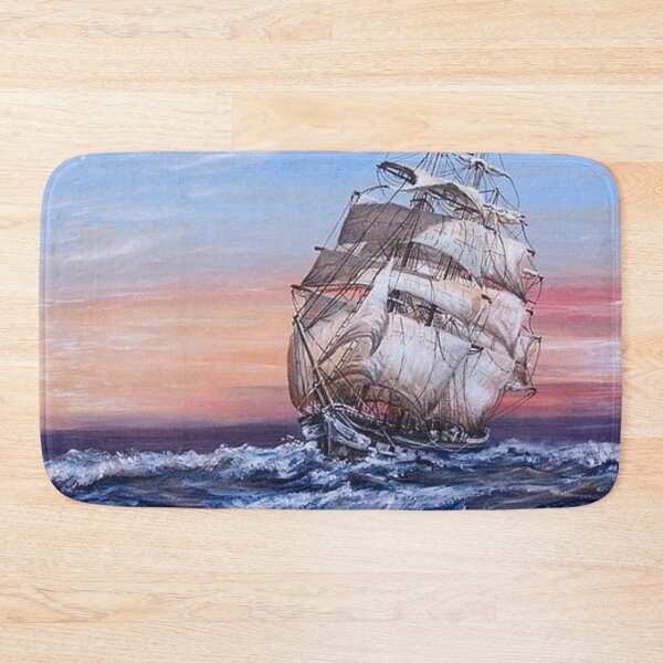 Item preview, SQUARE RIGGED SAILING SHIP AT SEA designed and sold by Mackenzie Moulton International Artist .