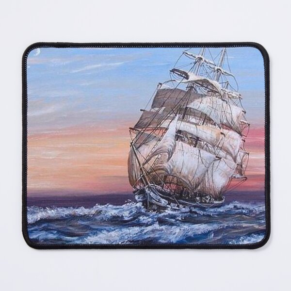 Item preview, SQUARE RIGGED SAILING SHIP AT SEA designed and sold by Mackenzie Moulton International Artist .